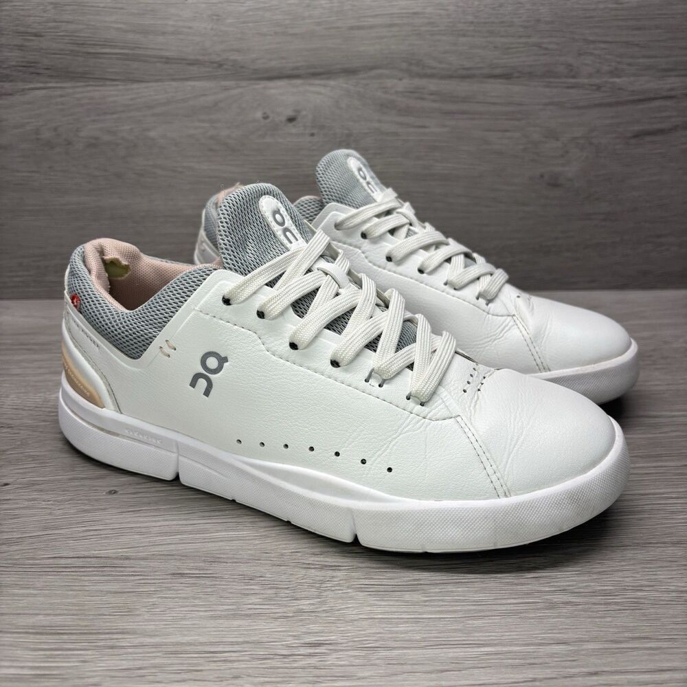 On Running THE ROGER Advantage Women's Sneakers White Rose 7.5 Athletic Shoes